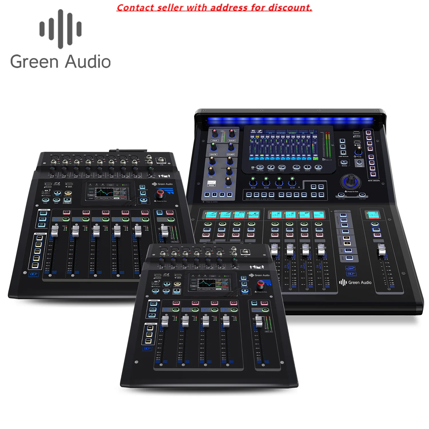 

GAX-TQ18 18 Channel Professional Dj Audio Mixer With 8pcs Mute Groups And 4 Channel AUX