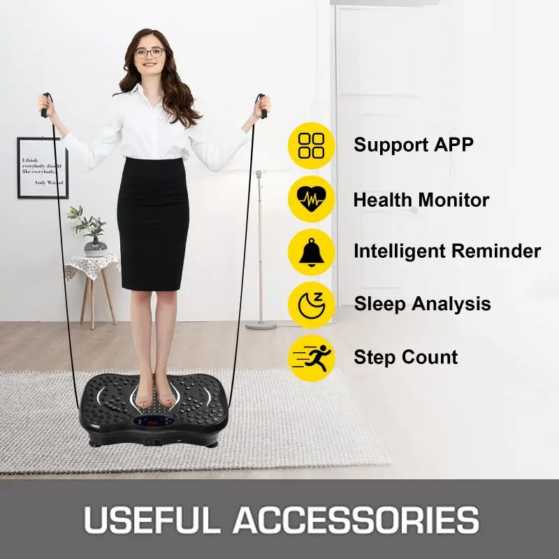 Vibration Exercise Machine for Smart Fitness Full Body Exercise Device Fitness Vibration Platform With Remote Bluetooth Music