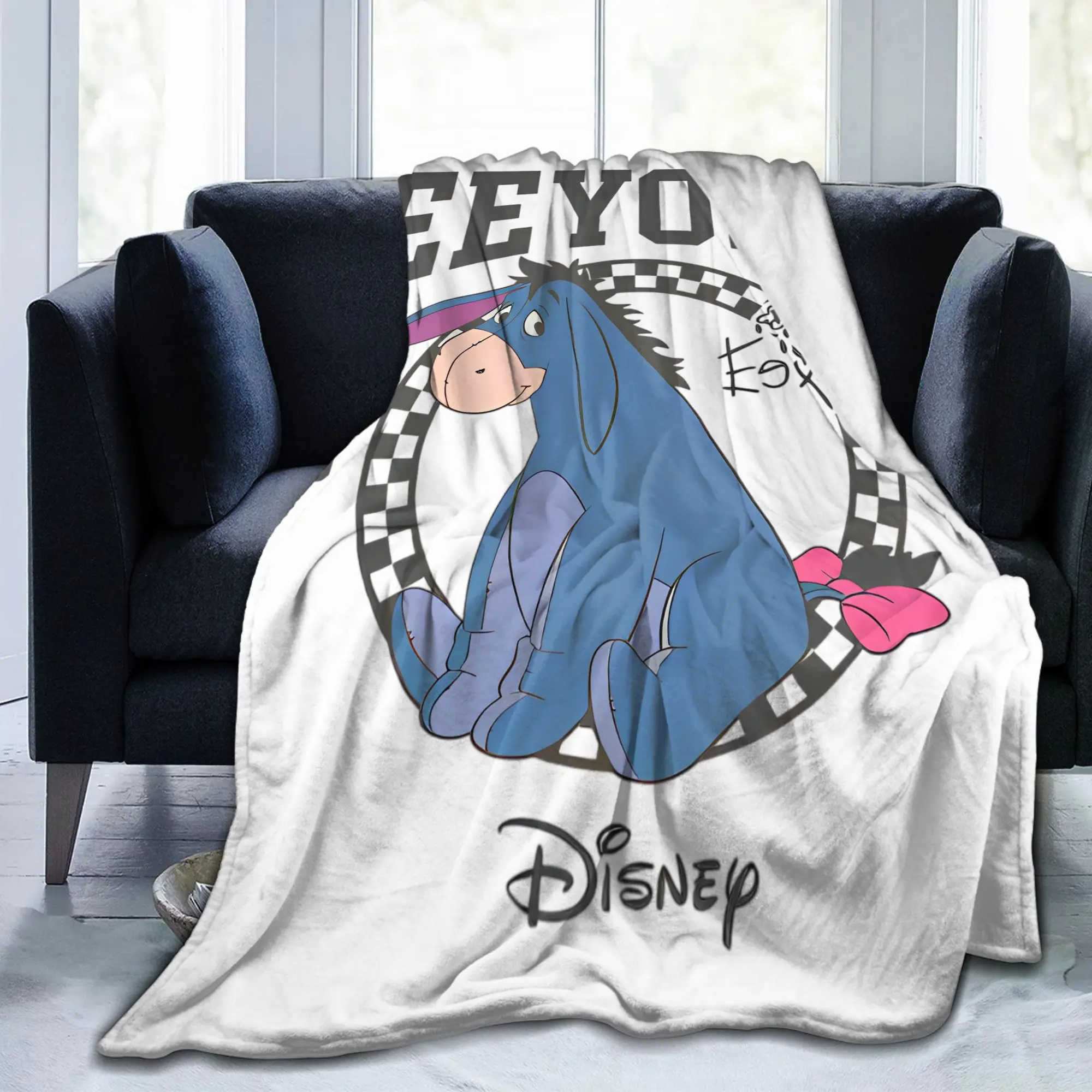 Winnie the Pooh Eeyore EST 1926 البطانيات الكرتون لطيف الفانيلا مضحك الدافئة رمي بطانية للمنزل الربيع/الخريف السفر