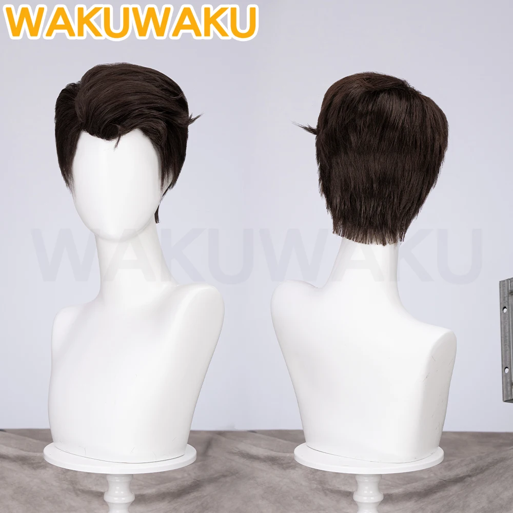 Cosplayin estoque jayce peruca jogo cosplay wakuwaku masculino 28cm cabelo curto arcane temporada 2 jayce cosplay peruca dianteira do laço livre boné peruca