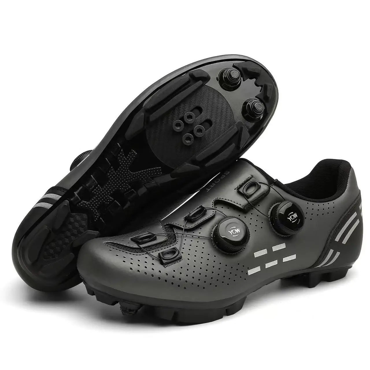 Afbeelding 4: Fietsschoenen Heren Mountainbike- en Racefietsschoenen Lichtgewicht en Ademend Geschikt voor Snelrijden Off-road SPD-MTB