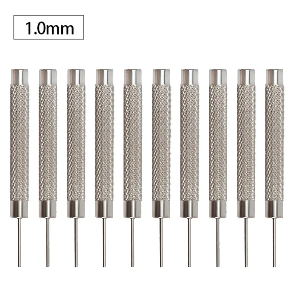 시계 스트랩 핀 펀치 조정 펀칭 바늘 다리미 핀 펀치 스틱, 시계 수리 도구, 0.7-1.0mm 실버