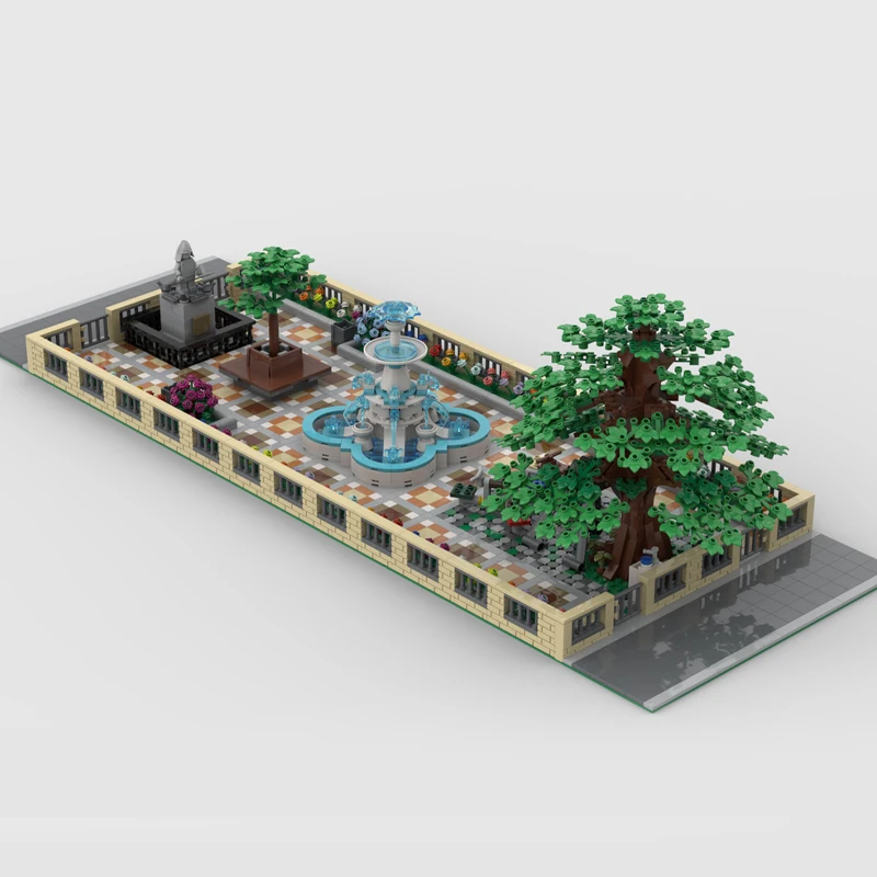 2327 pièces de construction modulaire, parc urbain MOC, conception de blocs de construction modulaires personnalisés, modèle éducatif, jouet de bricolage pour garçon, cadeau de festival