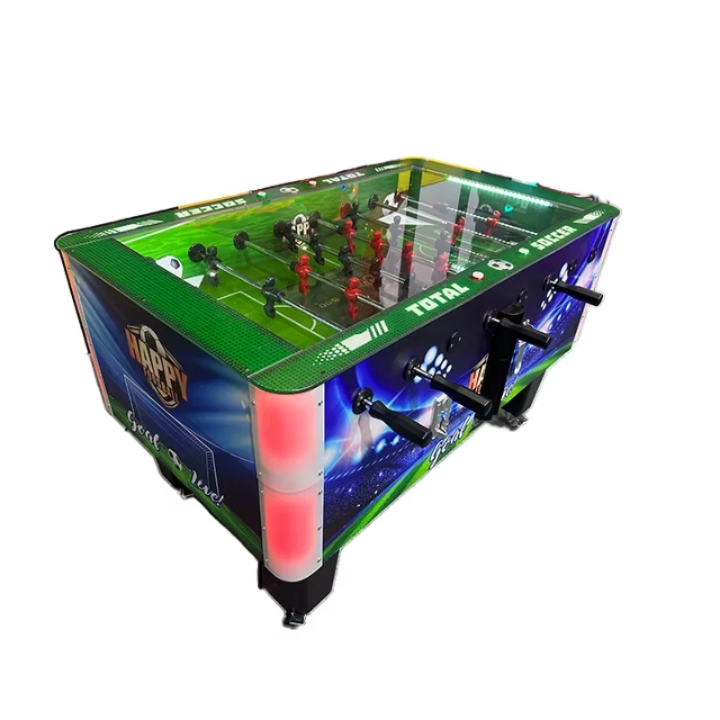 Home Entertainment Classic Dual Handle Light Emitting Diode Coin Soccer Game Console Ball Type