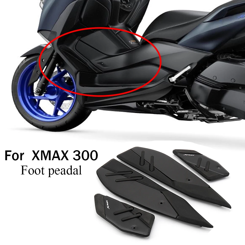 X-MAX Foot Pegs For Yamaha XMAX 300 2023 2024 Motorcycle Plate Skidproof Pedal Plate Footrest Footpads