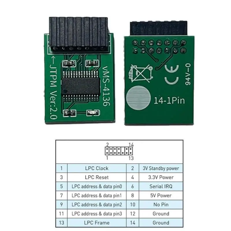 Picture 3: Hardware Protection 14 Pin LPC TPM2 0 Security Module for MSI Board Multiple Motherboard Compatible Strong PC Data Safety