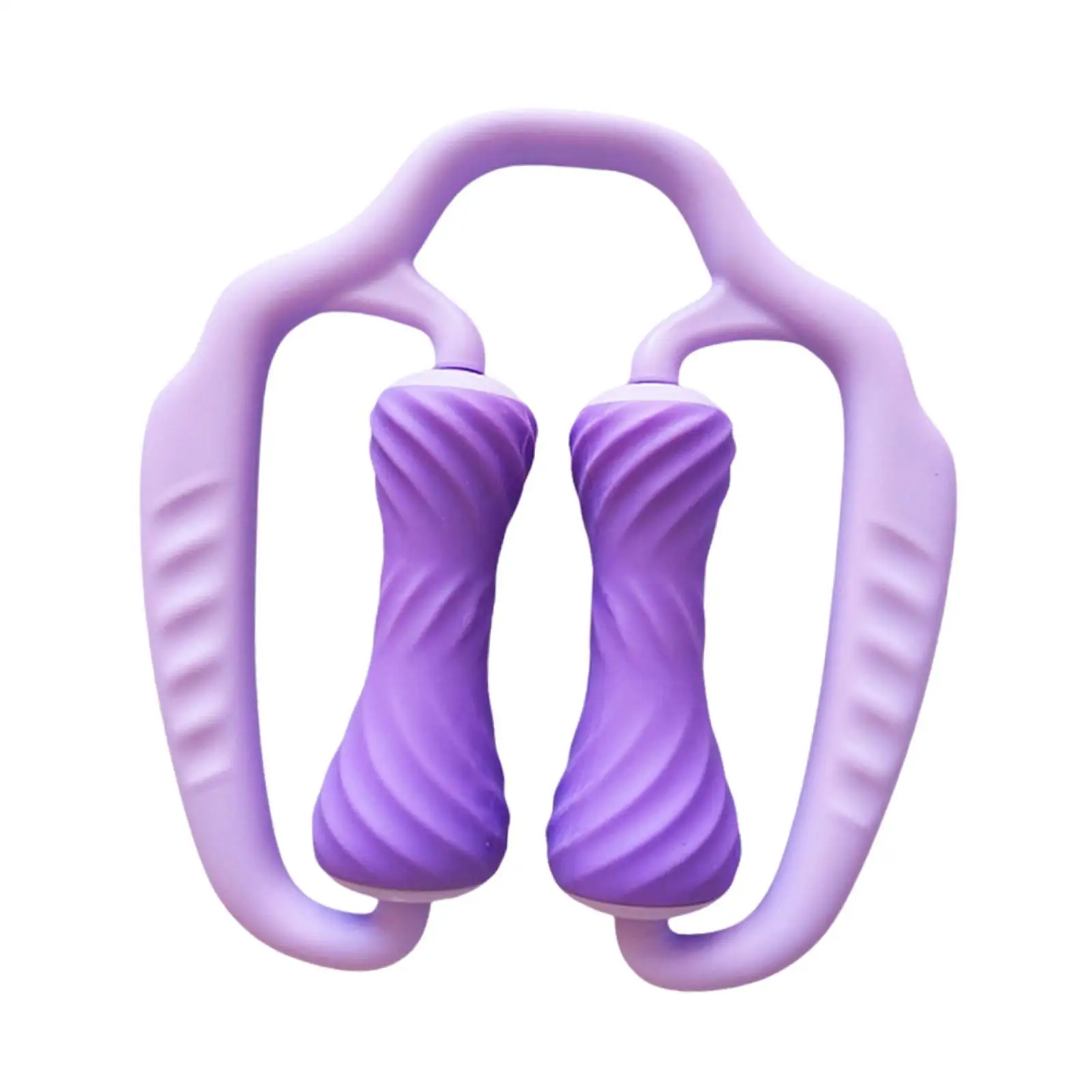 Double Wheels Massage Roller Non Slip Handle Muscle Relax Massager for Gym Training and Home Use