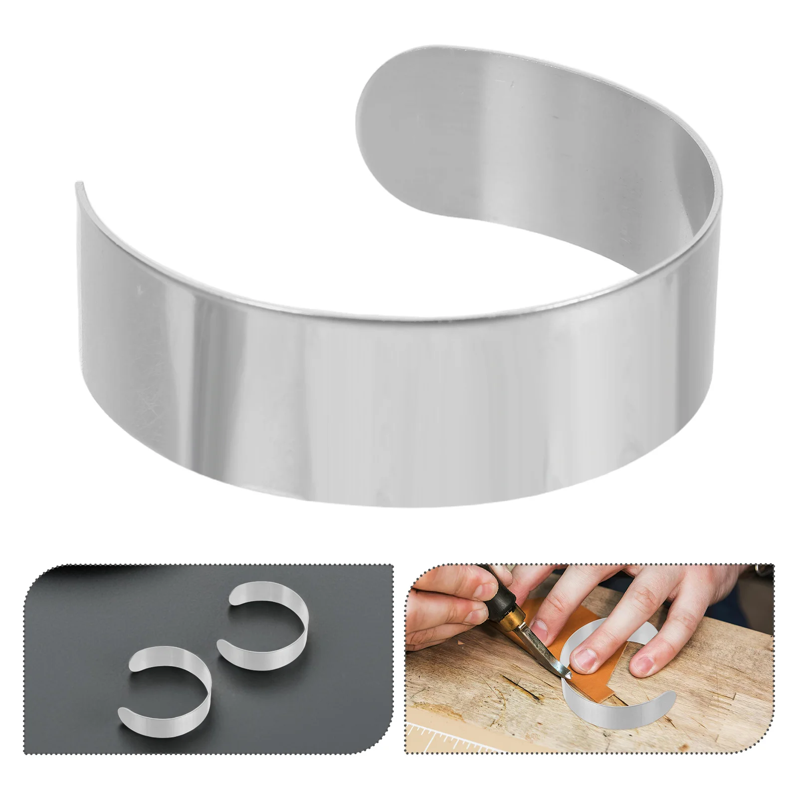 

5 Pcs Bracelet Stainless Steel Inner Core Cuff Bangle 304 Bulk Material