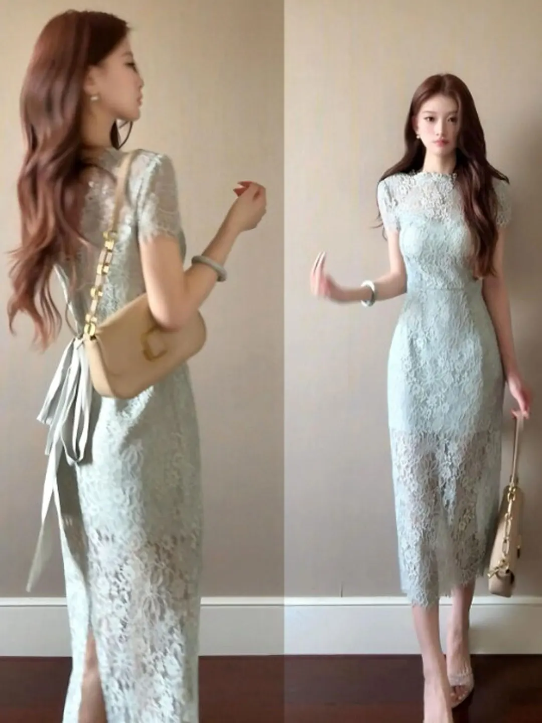 

Elegant Gentle Wind Unique Super Stylish Waist-Cinching Slim Fit Long Dress Vest Dress Summer 2026 Cotton Short Sleeve Women'...
