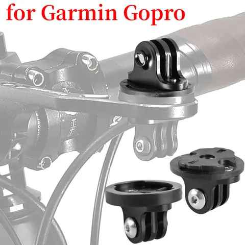 카메라 헤드라이트 어댑터 안정적인 자전거 스포츠 카메라 마운트 알루미늄 합금 사이클링 전면 라이트 브래킷 카메라 스탠드 가민 고프로용