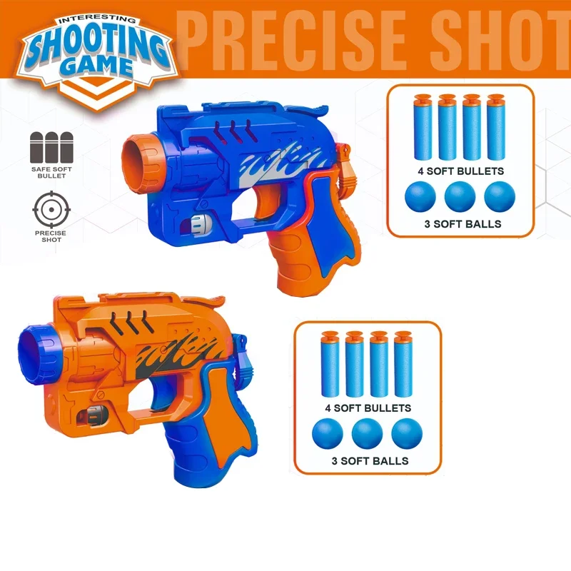 Creative Manual Soft Bullet Gun Toy Pistol Safe Shooting Sucker Bullet Gun Outdoor Shooting Toy Gun For Children's Boy Gifts