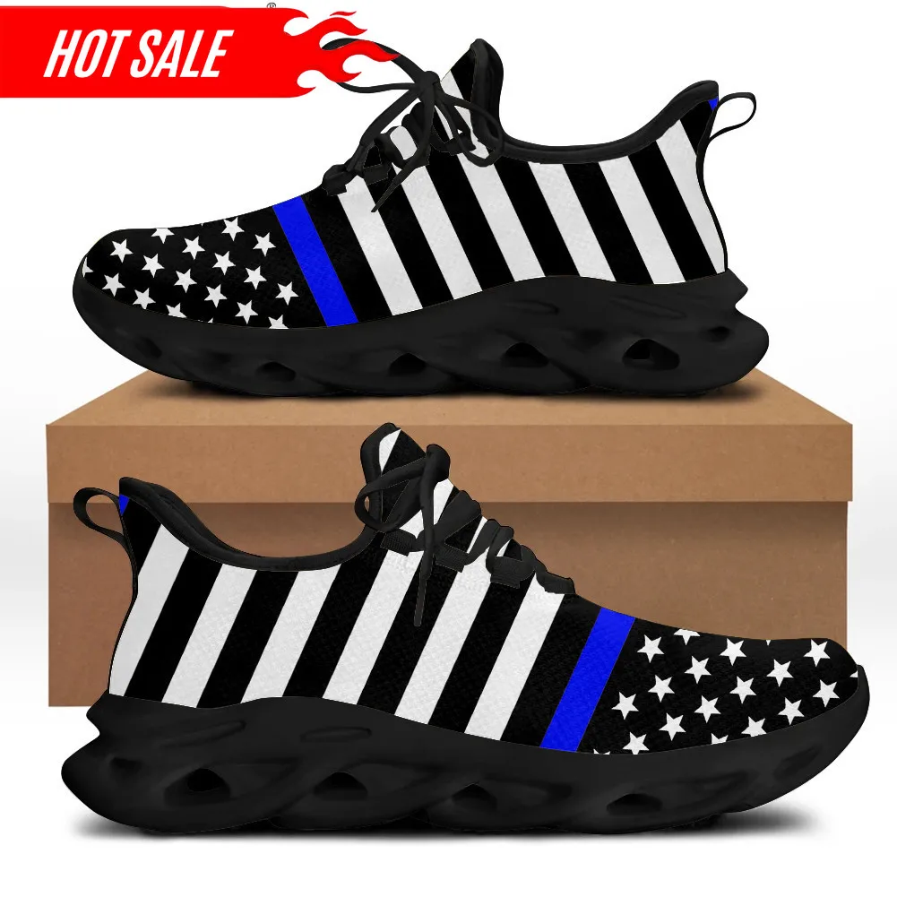 American Flag Design Sneakers Women Unisex Patriotic US Lace-Up Shoes Spring Travel Knit Hiking Sneakers Daily Flats