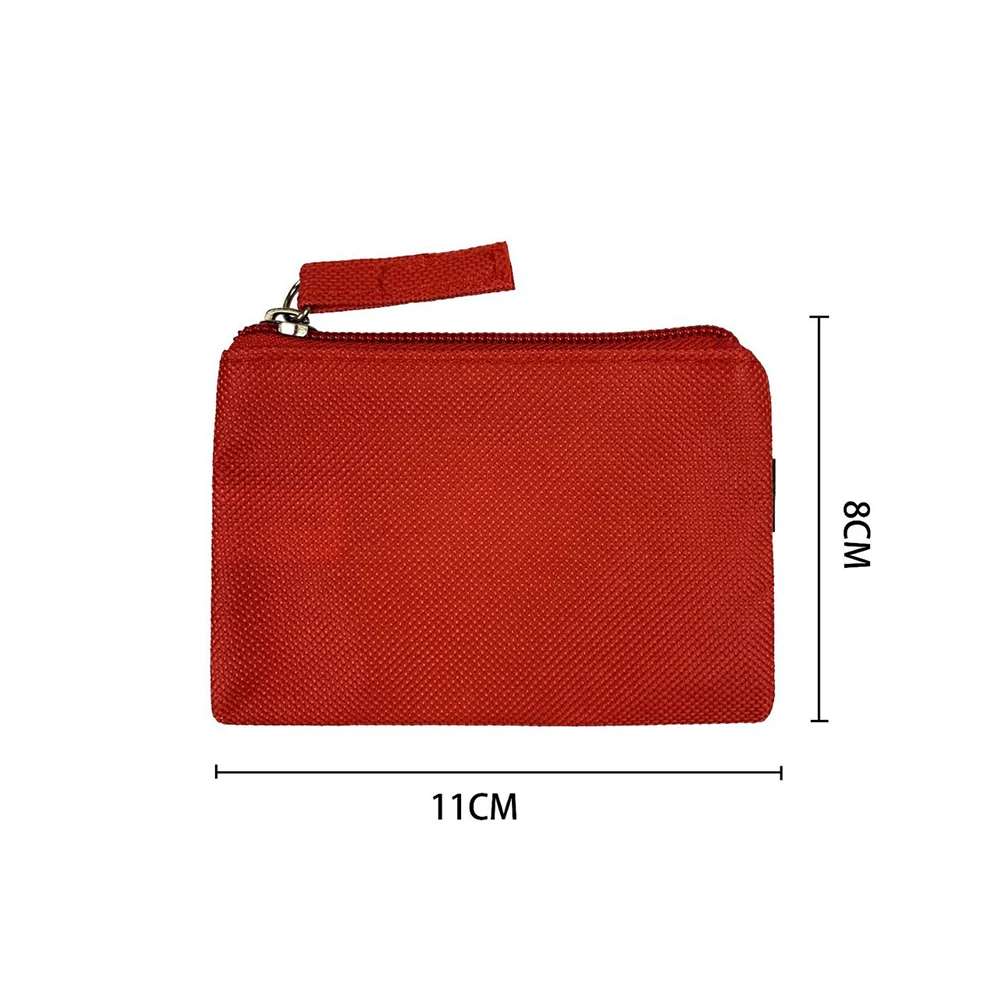 20pcs Coin Purses Women Oxford Brief Protable Square Lipstick Holder Short Storage Bag Mix Color