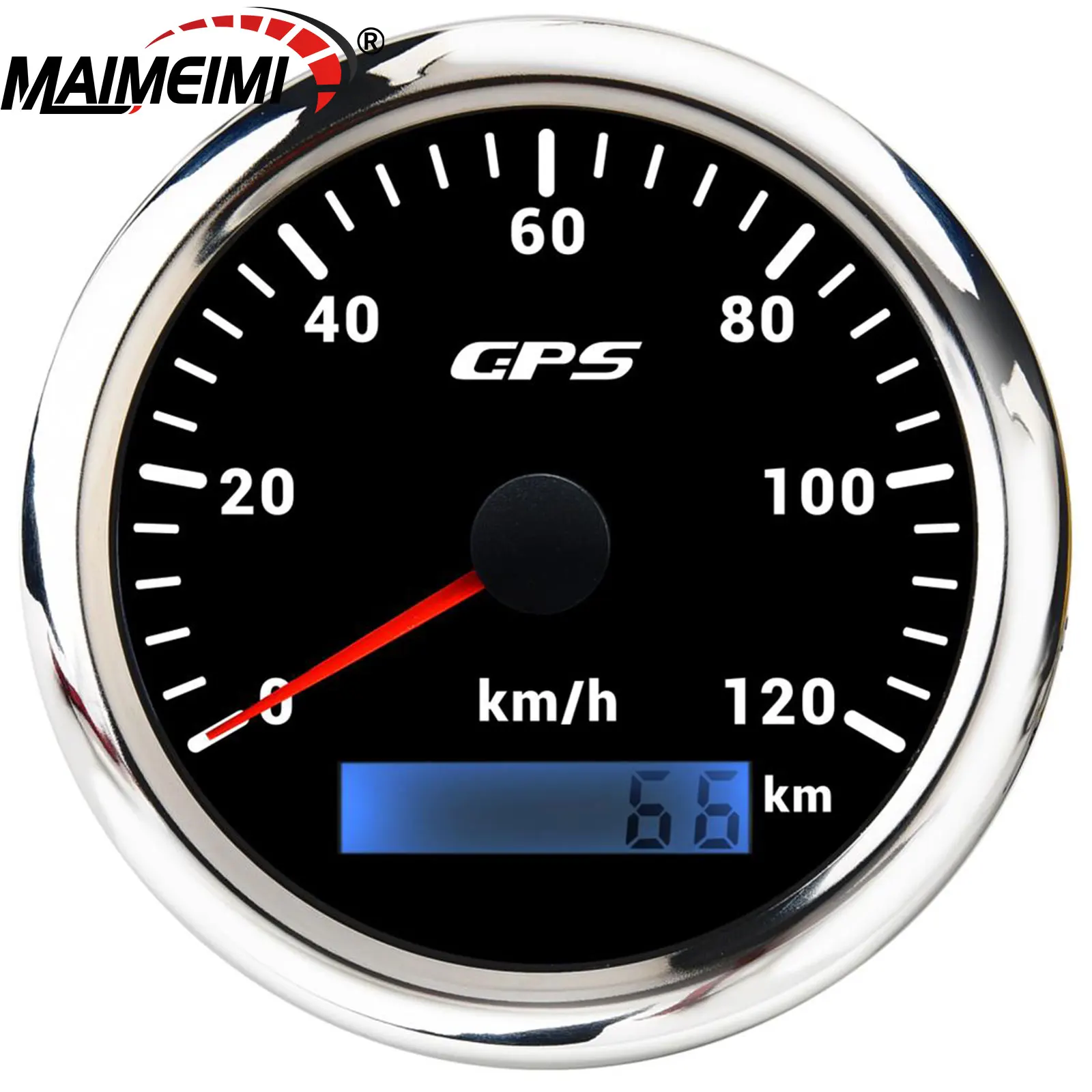 

85MM Car GPS Speedometer Universal 7 Color Backlights Speed Meter 120/200KM/H Speed Gauge Meter For 12V 24V Car Boat Marine Yach