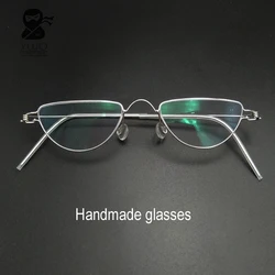 Wizard Albus Dumbledore Reading Glasses Triangle shapedAnti blue Prescription Optical Myopia Handmade Screwless eyeglasses +1+2+