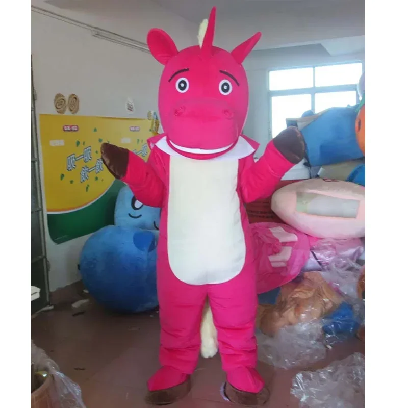 Disfraz de Mascota de unicornio rosa para adulto