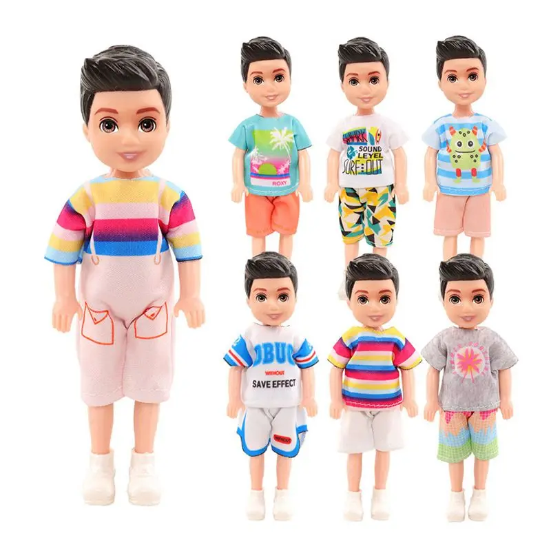 Fashion Wear Kids Toys Doll Clothes Mini Dress Dad Mom Baby Family Outfit Accessories For Barbie Dolls DIY Birthday Gift