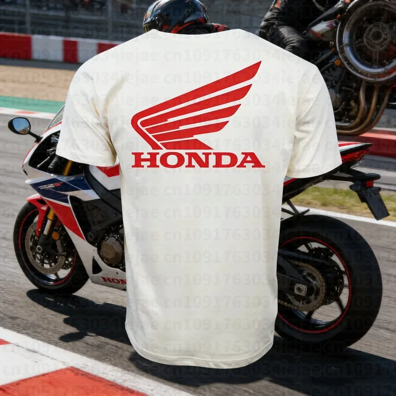 

2026 Honda Racing Pattern T-shirt Cotton Quick Drying Casual Sports Shirt Fashionable Loose Breathable Men's and Women's Tshirt