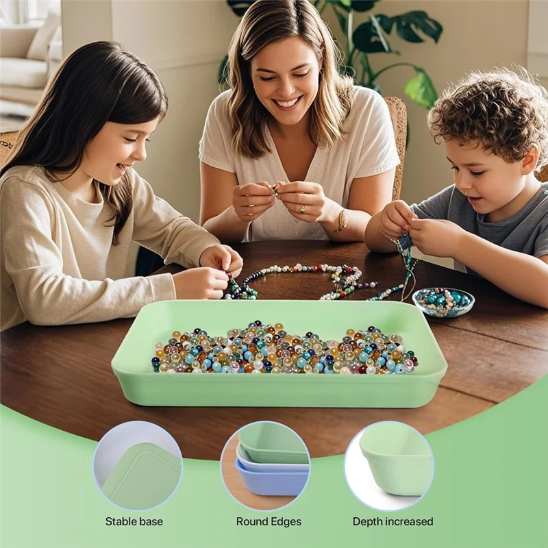 

Fresh For DIY Projects Organizer Paint Tray, Large Plastic Stackable Art Trays, 5 Pack Crafts Serving Tray For Painting