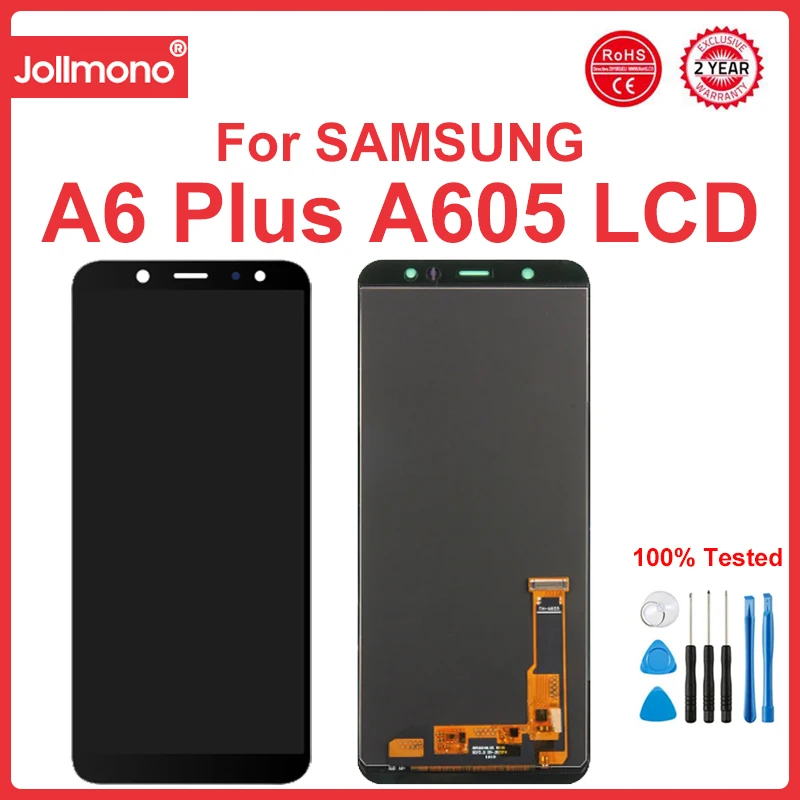 

A6 Plus Display Screen For Samsung Galaxy A6 Plus 2018 LCD Display Touch Screen Digitizer Parts For Samsung A605 A605F A605FN