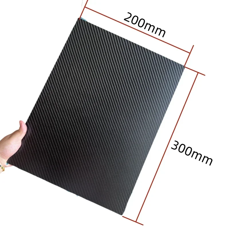 200mm X 300mm 0,5mm 1mm 1,5mm 2mm 3mm 4mm 5mm hojas de Panel de placa de carbono Material de alta dureza compuesta tablero de fibra de carbono