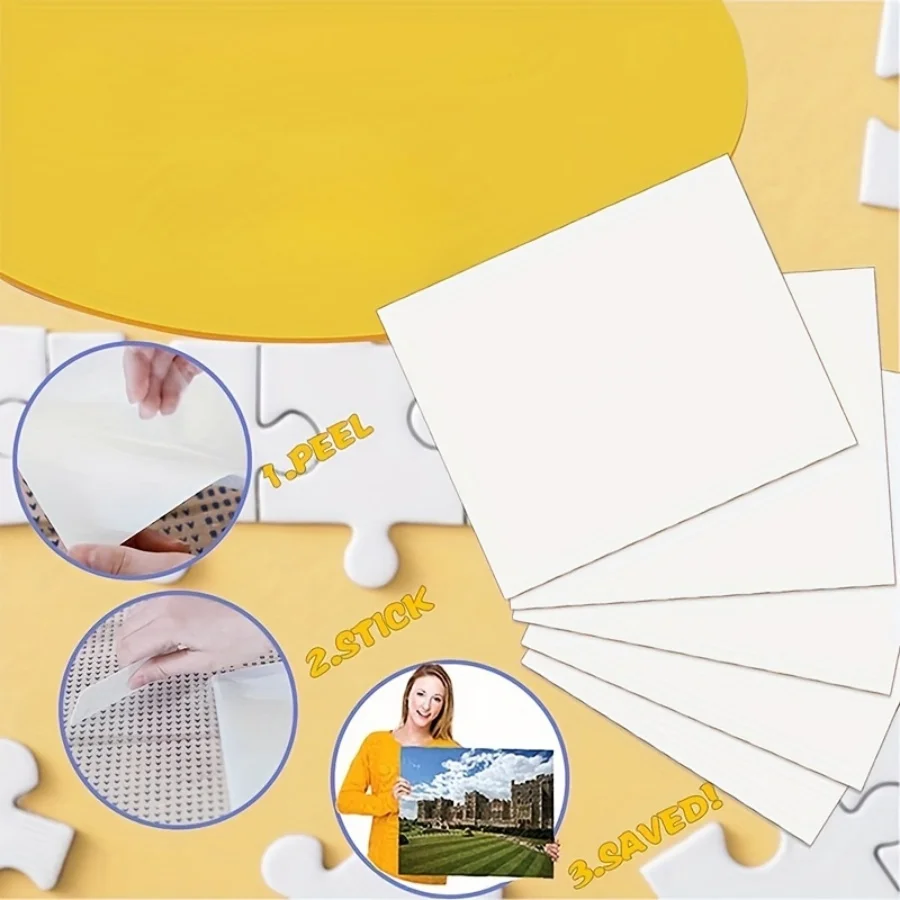 8  Sheets Puzzle Glue Sheets, No Stress and No Mess Puzzle Saver Sheets Puzzle Glue and Frame for 4 x 1000 Piece Puzzles, Preser