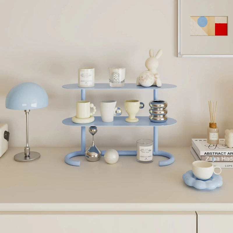 Bathroom Storage Rack Floor Cabinet Layered Racks Desktop Ornament Room Furnishings Home Decoration Accessories Decorations