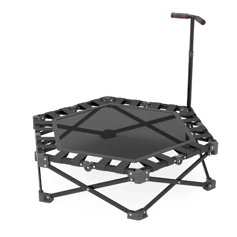 

YTYIN New Foldable Trampoline - Hexagonal Indoor Jumping Bed - Adjustable For Adults And Children With Handrails