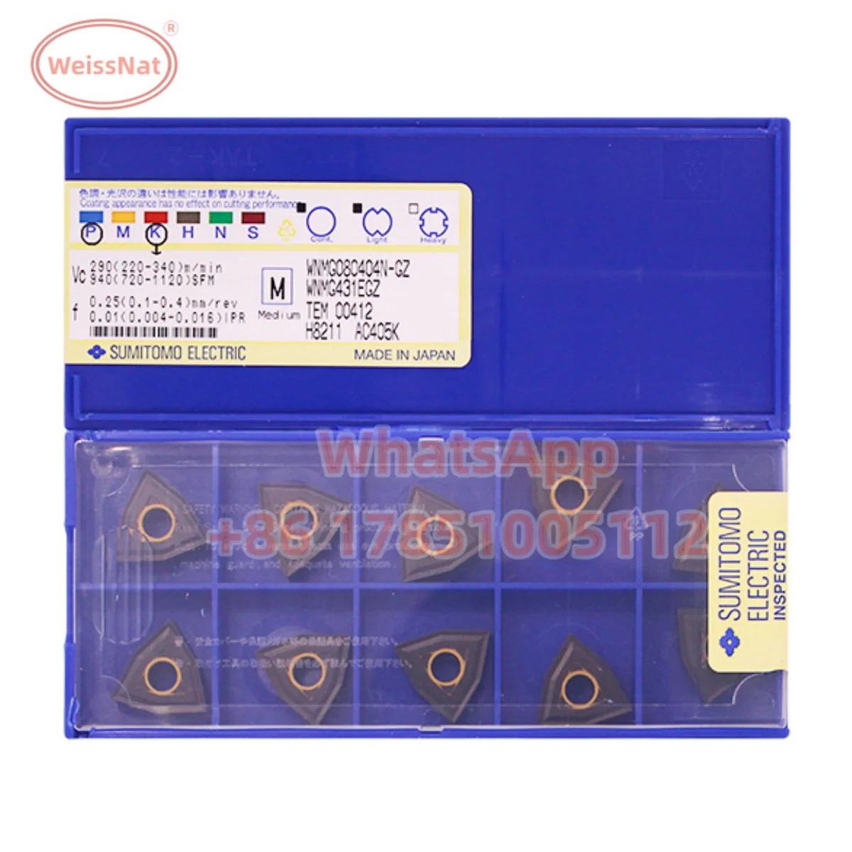 

Твердосплавные пластины SUMITOMO WNMG080404N WNMG080408N WNMG080412N AC405K AC410K AC415K AC420K AC4010K AC4015K AC4105K WNMG