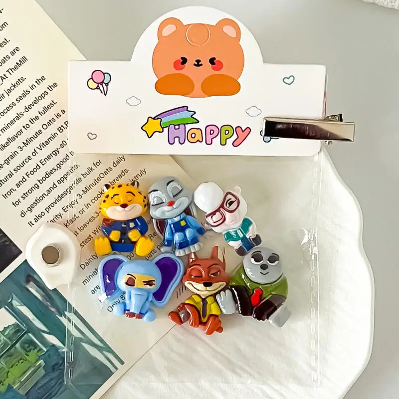 

Zootopia Judy Hoppe Nick Cartoon Sitting Posture Diy Accessories Magnetic Fridge Sticker Keychain Accessories Gifts for Boy Girl