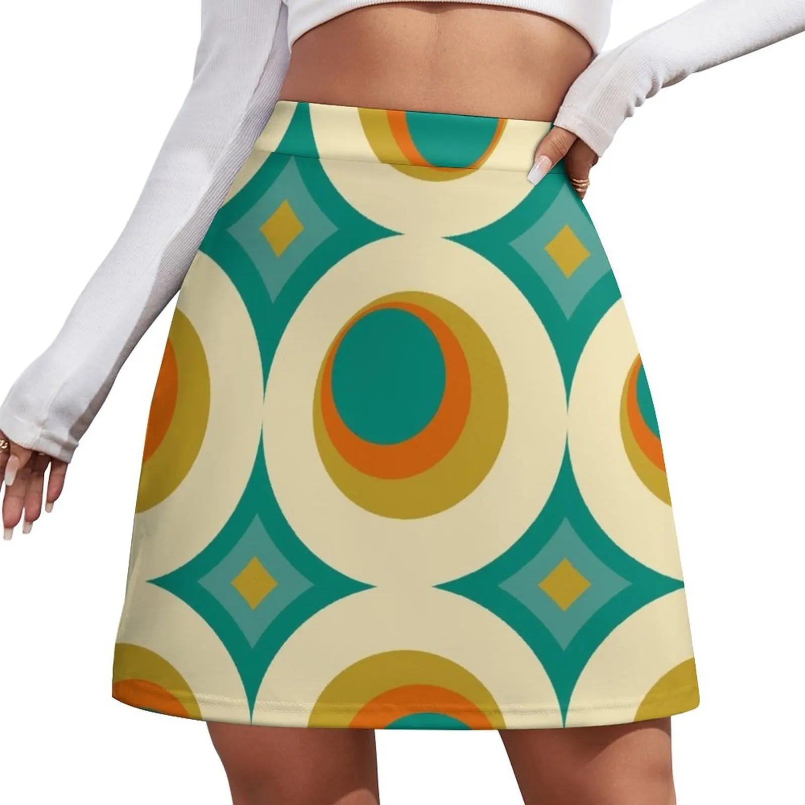 

Mid-Century Modern Splash Mini Skirt clothes Women's skirt korean skirt mini for women