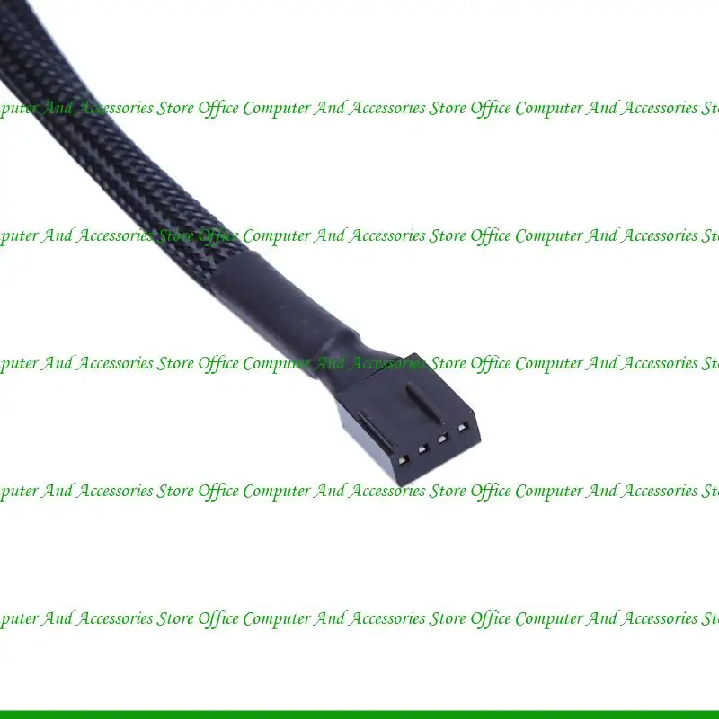 U55C 1 To 2 Way Y-Splitter Sleeved 4-Pin PWM Connector Fan Extension Adapter Cable