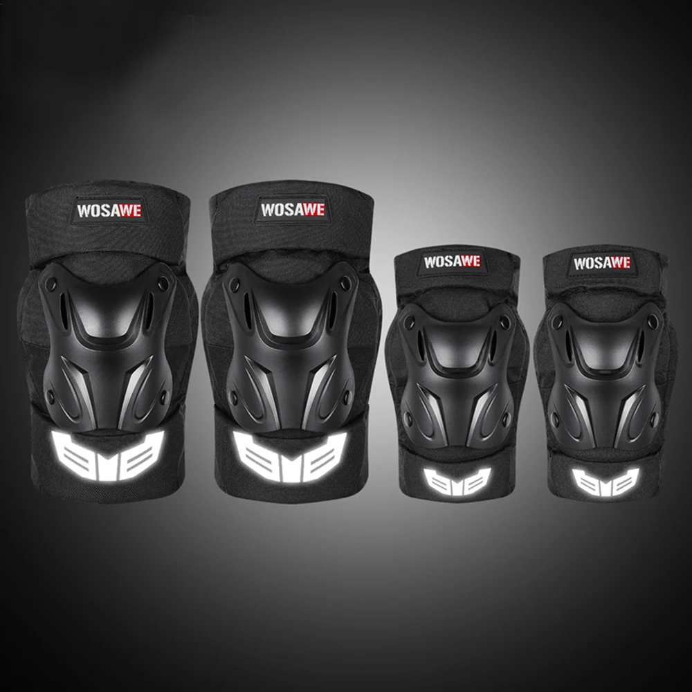 WOSAWE Motorbike Protective Kneepad Motocross Motorcycle Knee Pads Elbow Protector Night Reflective Racing Guards Protection