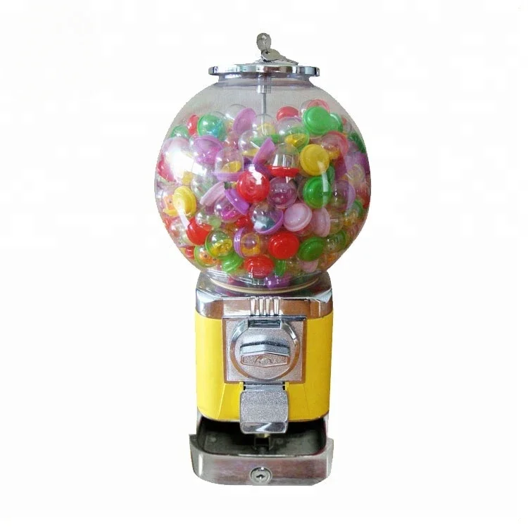 High Quality Metal Structure Coin-operated Globe Vending Machine for Bouncy Ball or Capsules with Removable Cash Box