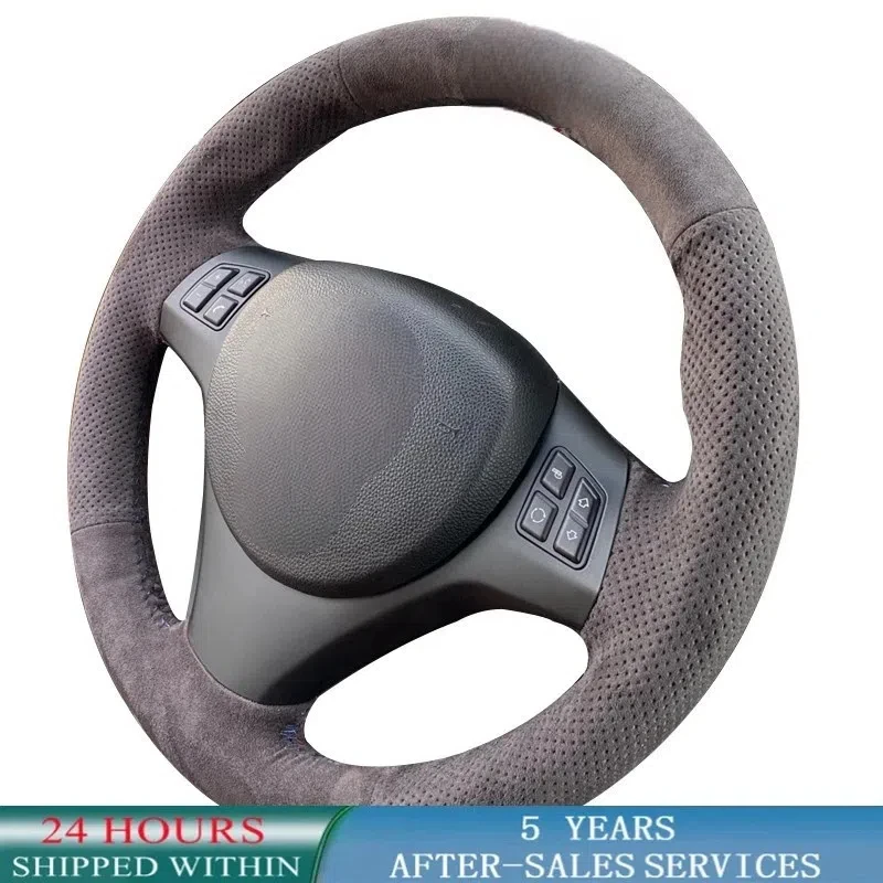 

Customized Car Steering Wheel Cover Non-Slip Black Suede Steering Wrap Braid For BMW M Sport M3 E90 E91 E92 E93 E87 E81 E82 E88