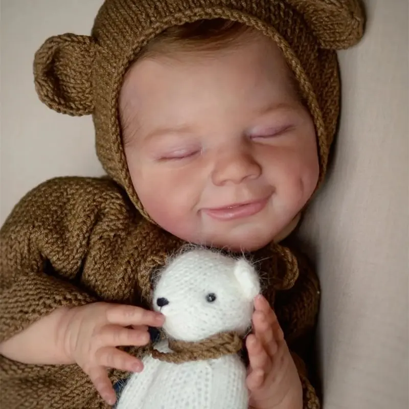 

Silicone Reborn Baby Dolls Rooted Hair Newborn Lifelike Soft Touch Cuddly Collectible Toy Kid's Christmas Gift Muñecas Reborn
