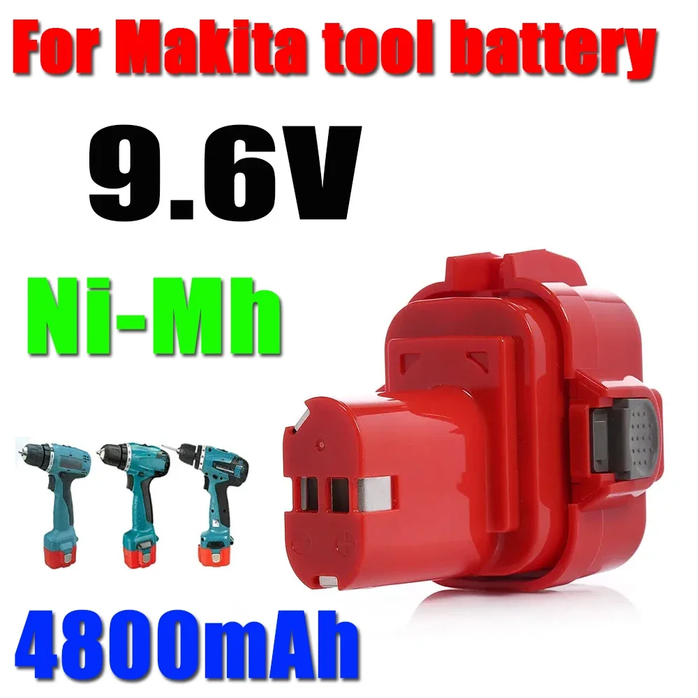 9.6V 4800mAh For Makita PA09 9120 9134 9135 9135A 9102 6207D 6222D 6261D 6207D 192595-8 192596-6 Power Tool Batteries