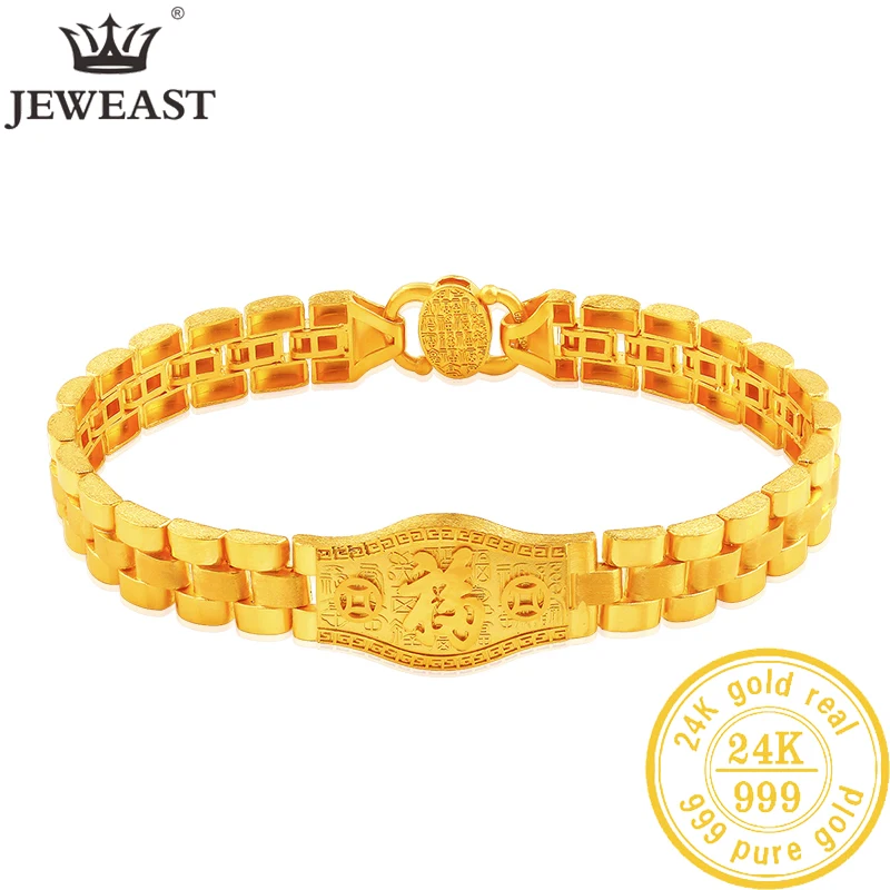 

JLZB 24K Pure Gold Bracelet Real 999 Solid Gold Bangle Upscale Beautiful Butterfly Trendy Classic Jewelry Hot Sell New 2023