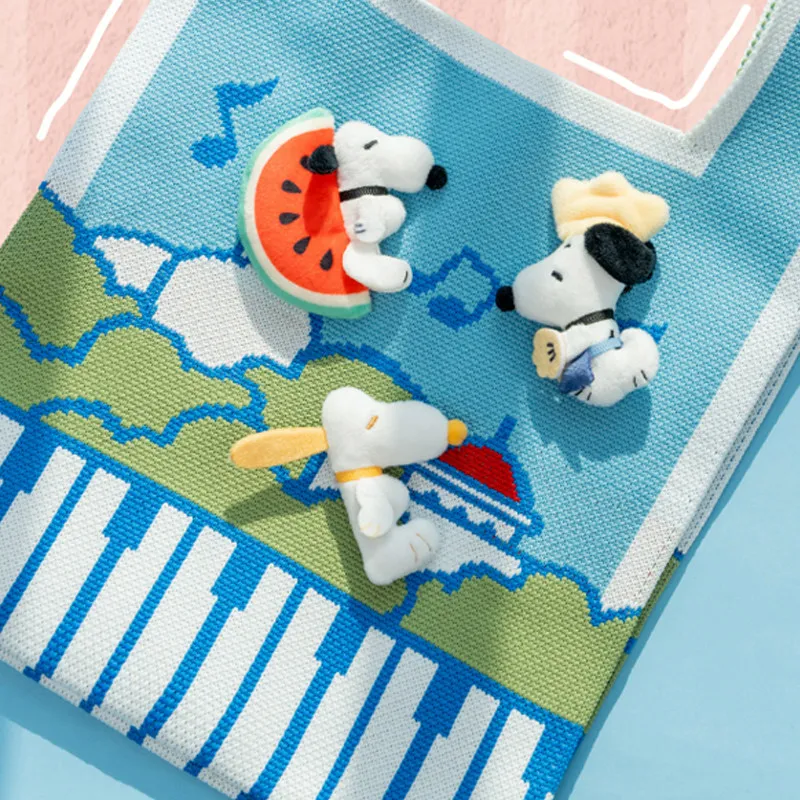 

In Stock Original Snoopy Colorful Plush Brooch Badge Blind Bag Figurine Anime Character Doll Collection Series Toys Gifts