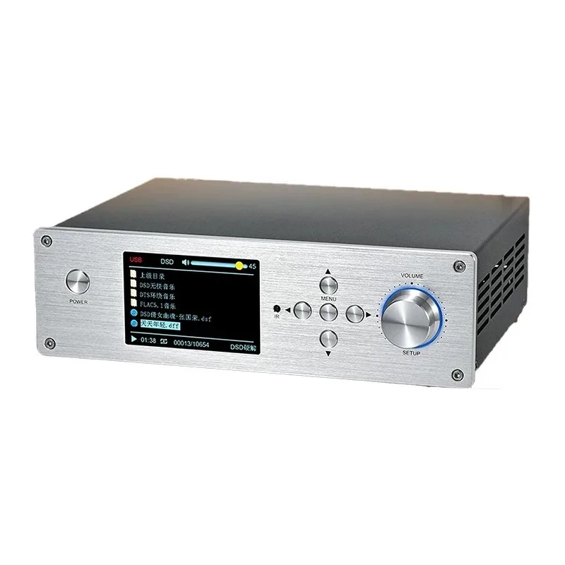 Desktop HIFI Digital Music Player Dual ES9039Q2M DAC QCC3084 Bluetooth 5.4 Decoding Music Turntable Support DSD256 DTS Decoding