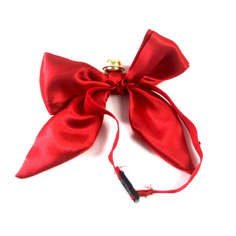 

1Set Pet Christmas Hat Bow Tie Set Durable Pet Bell Tie Xmas Costume Party Holiday Bowknot Shape Collar Christmas Costume