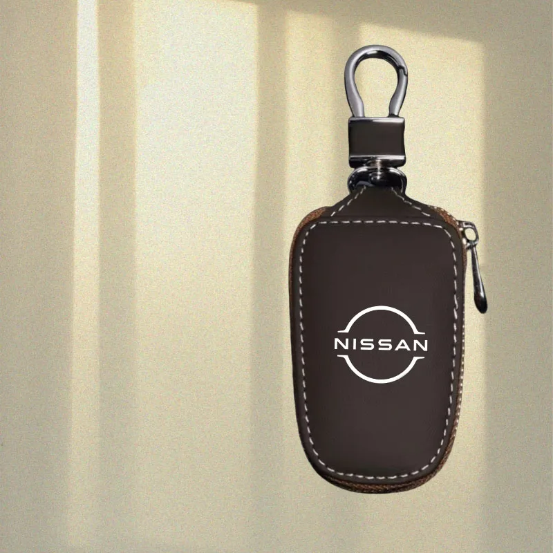 

Car Keychain Bag Housekeeper Zipper Organizer Key Case for Nissan Qashqai Juke Micra X-Trail Sentra Patrol Auto Accessories