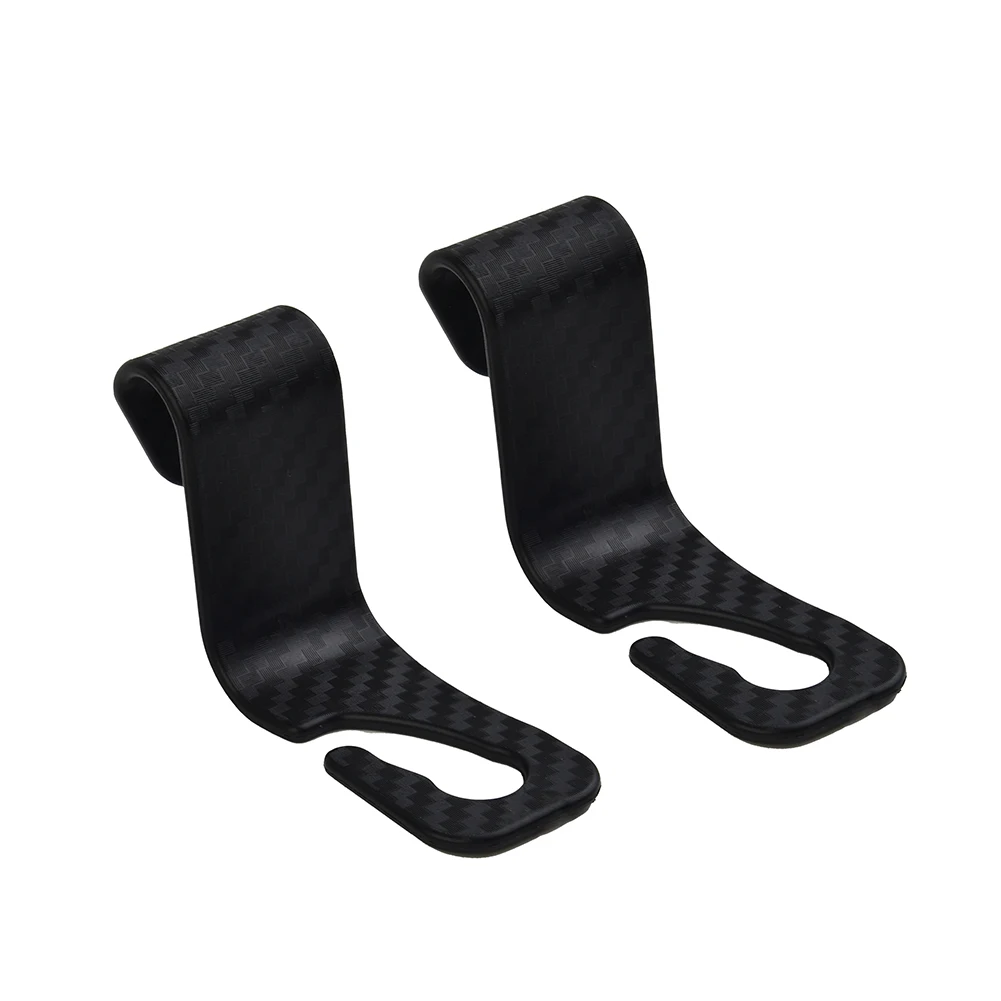 Car Interiors Hook 2x Accessories Replacement 2pcs Auto Back Seat Carbon Fiber Seat Organizer Hanger Plastic Bags