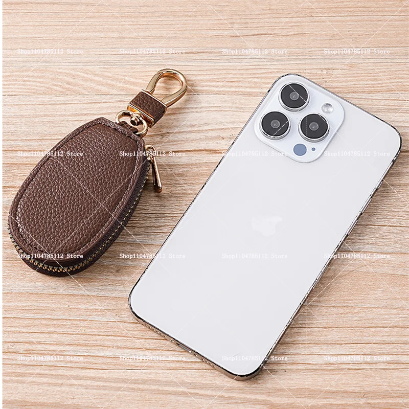 BT21 PU Leather Key Case for Car Key Wallet Pocket Holder Organizer Pouch COOKY TATA Kawaii Cartoon Large Capacity Zipper Pack view 3