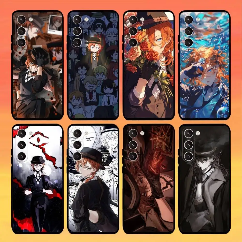 

Bungo Stray Dogs N-Nakahara C-Chuuya Phone Case For Samsung Galaxy A73,21,22,32,71,53,52,51,80,5G Soft Black Cover