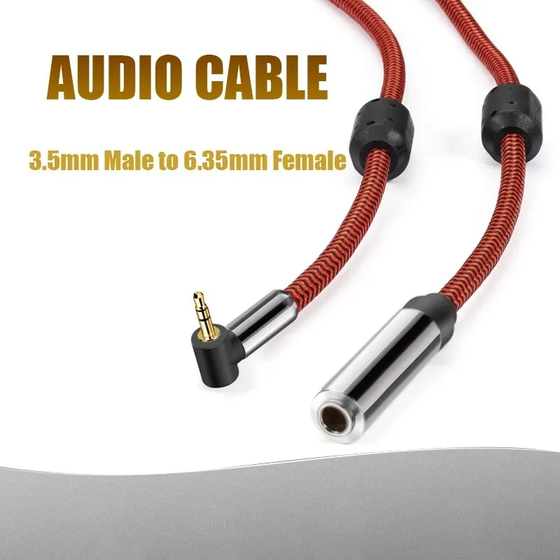 

Headphone Speaker Audio Cable 3.5mm Mini Jack to Stereo 6.35mm Female for Mixer Console PC 1/8" to 1/4" TRS Female Cable