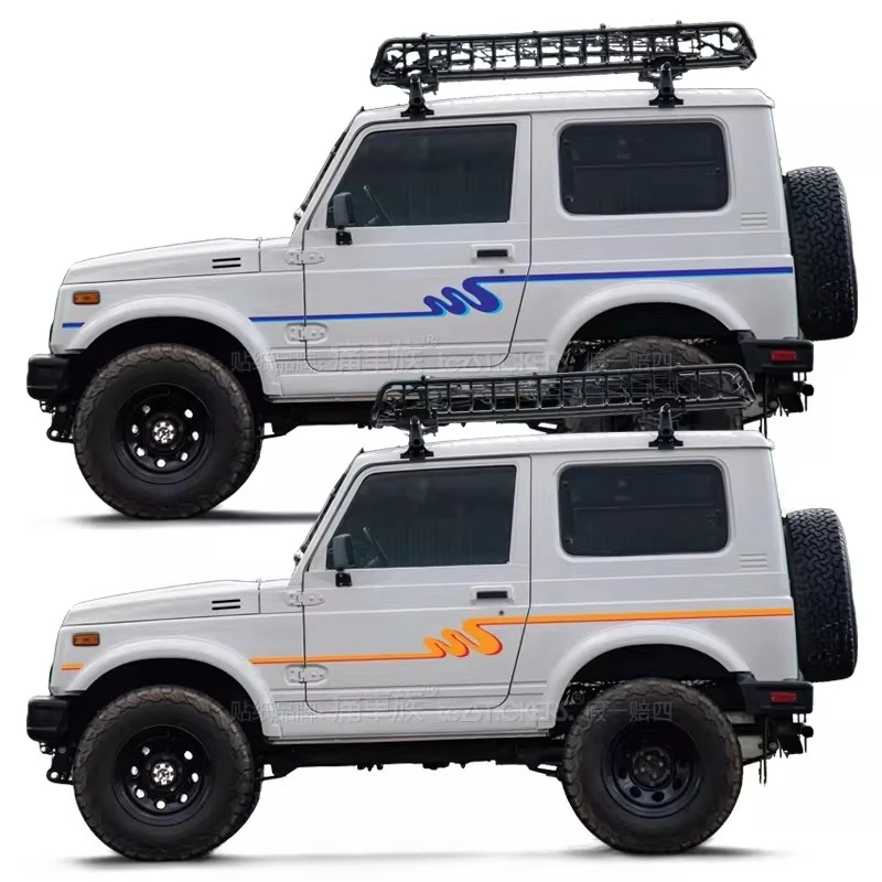

Car Vinyl Stickers Stripes customized Folien Design Fahrzeug Sport decal For SUZUKI JIMNY JA11