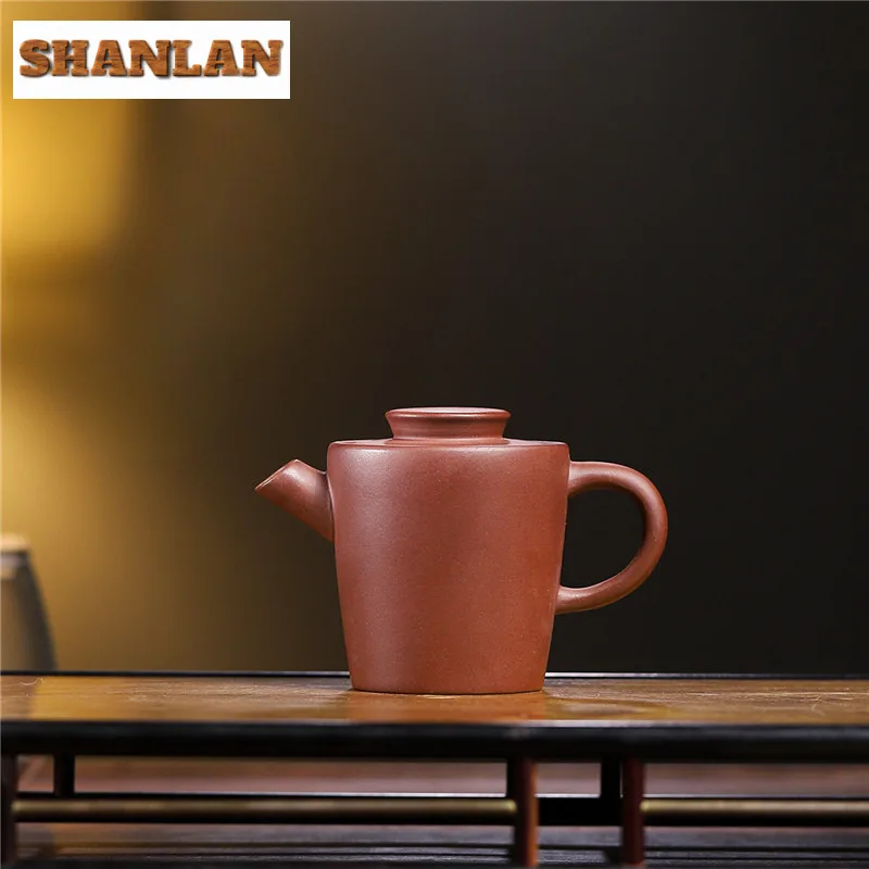 

110ml Yixing Purple Clay Teapots Handmade High Large Wheel Pot Raw Ore Red Dragon Mud Tea Maker Kettle With Filter Zisha Tea Set