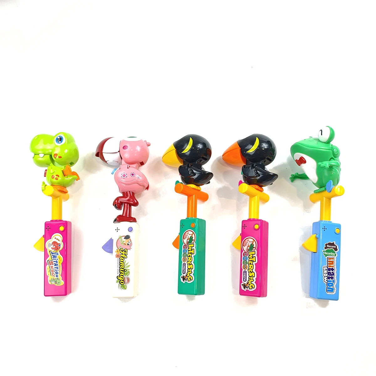 

Говорящая запись, фламинго, ворона, динозавры, лягушки, имитирующие и обучающие говорить, детские игрушки