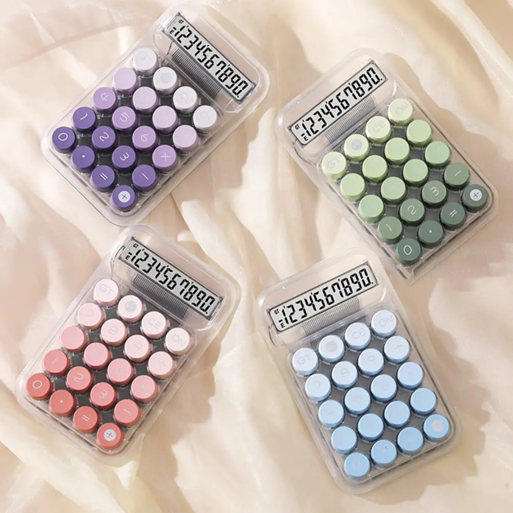 レトロなグラデーションカラー計算機,ドット付きメカニカルキーボード,ポータブルコンピューター,12桁のディスプレイ,財務オフィスのファッション